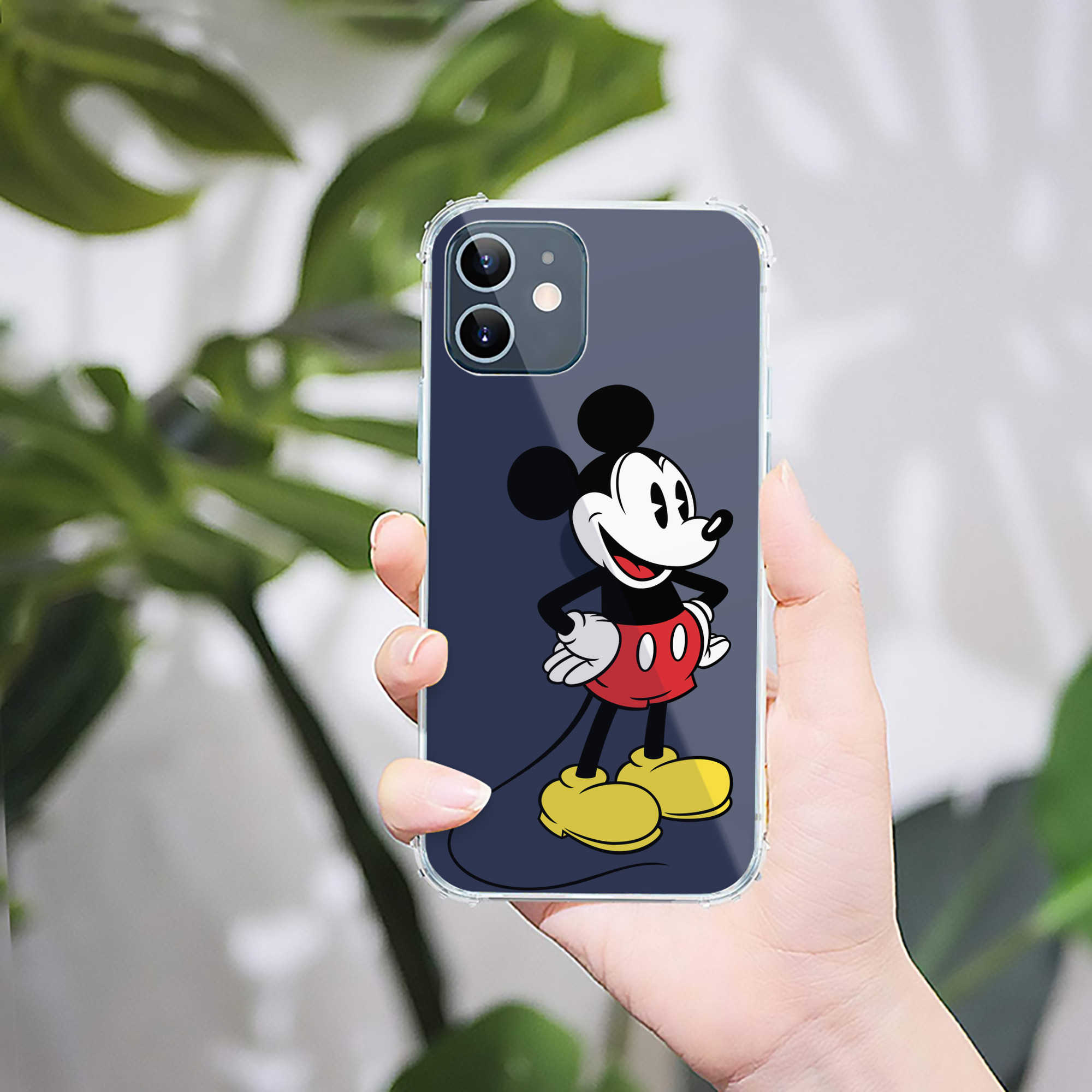 （画像用） ミッキーマウス Mickey Mouse 【iPhone 12シリーズ対応】透明スマホケース（クリアソフトケース）